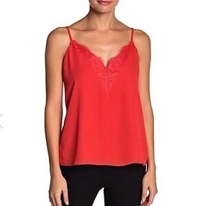 Socialite Extra Small XS Fiery Red Lace Camisole NEW Adjustable Straps Lined